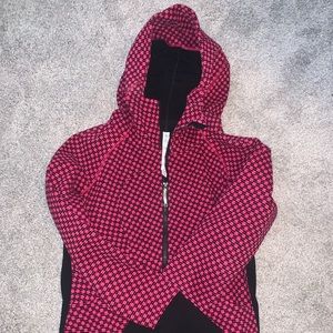 Pink and black lululemon scuba hoodie | size 8